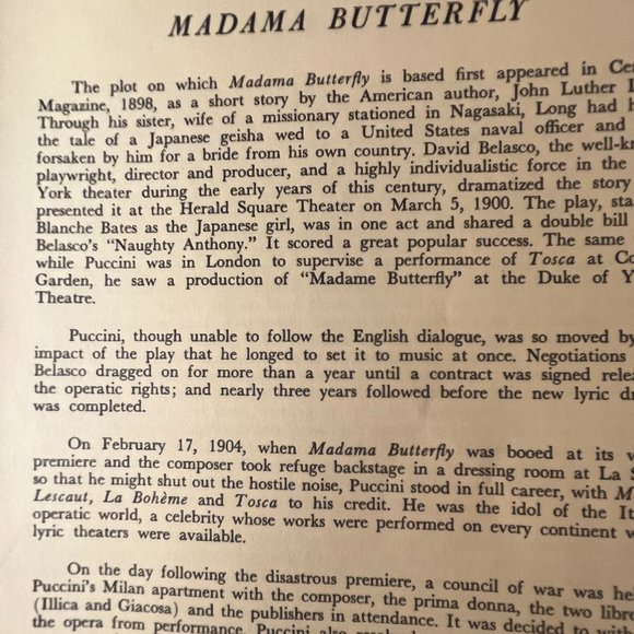 Madama Butterfly Libretto - Picture 5 of 5